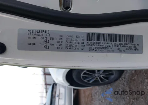 2019 Dodge Journey Se from USA, damaged, VIN 3C4PDCBB2KT719744